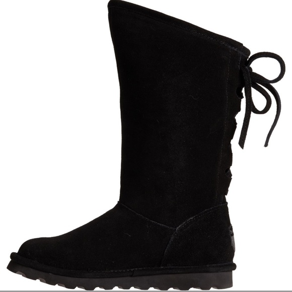 Bearpaw Phylly Tall Shearling Boots with Tie - Suede (For Women) size 8 - Picture 2 of 3